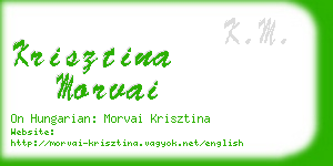 krisztina morvai business card